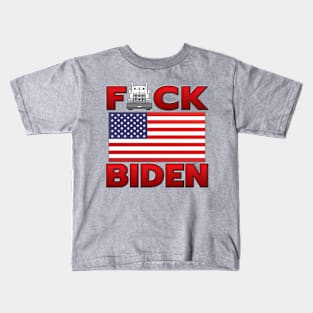 F-CK BIDEN  FREEDOM CONVOY - TRUCKERS FOR FREEDOM - USA FREEDOM CONVOY 2022 TRUCKERS RED LETTERS Kids T-Shirt